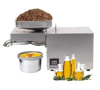 hzexun Prensa de aceite eléctrica automática, control de temperatura, prensa de aceite, máquina de extracción de aceite caliente y frío, expeller para lino, cacahuete, castor, cáñamo semillas sésamo