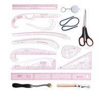hzexun Reglas De Costura Patronaje,15 Piezas Reglas De Patronaje, Métricas De Plástico De Curva,Herramientas De Costura Y De Medida En Forma De Curva Para Principiantes,Diseñadores Y Sastres