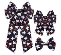 HZEYN 3 lazos para el pelo de Halloween para mujer, espeluznante, fantasma, calabaza, lazos para el pelo, accesorios para el cabello, accesorios para el cabello, decoración, regalos, calabaza,