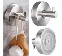 HZHSSG Gancho Ventosa Fuerte Para Ducha, Baño, Cocina, Puerta De Vidrio, Espejo, Azulejo - Toalleros De Baño Sin Taladro Para Loofah, Toallas, Abrigos, Batas Para Colgar Hasta 5 Kg (Paquete De 2)