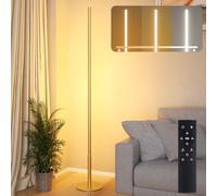 Hzitcigm Lámpara de Pie LED Regulable, Lámpara de Pie Salon Esquina Luz con Intensidad Variable Continua y Colores 2700K-6500K, 147CM Función Memoria Columna de Luz para Salón Dormitorio, Dorado