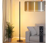 Hzitcigm Lámpara de Pie LED Regulable, Lámpara de Pie Salon Esquina Luz con Intensidad Variable Continua y Colores 2700K-6500K 147CM Función Memoria Columna de Luz para Salón Dormitorio Oficina, Negro