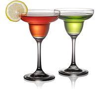 HZIYOU Juego de 2 vasos Margarita, vasos de cóctel margarita, vasos transparentes para beber martinis, manhattans, vodka, ginebra y cócteles (6 oz)..