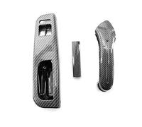 HZJA Tirador Puertas Interior Coche 3 Piezas De Repuesto Fibra Carbono para VW para Golf MK4 2 Puertas 1999-2005 Juego De Bisel De Interruptor Manija Agarre Puerta Interior Interior Puertas Tirador