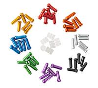 HZJD 48 piezas Tapa de Cable de Freno, tapas de cable para cambio de bicicleta, tapas de extremo de cables de freno de bicicleta, 6 piezas juntas tóricas de goma para cable de freno