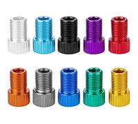 HZJD adaptadores de válvula Presta, convertir Presta a Schrader Adaptador para Bicicleta, inflar neumáticos con Bomba estándar o compresor de Aire(10Piezas)