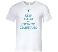 Hzjun-Keep-Calm-and-Listen-to-Celentano-t-Shirt-Adriano-Celentano-Italian-Super-Star-Yuppi-du White S