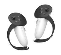 HZLucki Empuñaduras de controlador compatibles con accesorios Meta Quest 3S/Quest 3, correas ajustables para nudillos que se adaptan a la mayoría de las manos, cubierta suave para la batería oficial