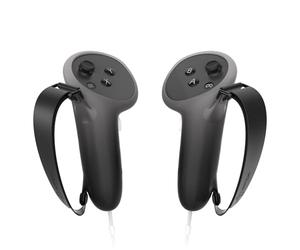 HZLucki Empuñaduras de controlador mejoradas compatibles con accesorios Meta Quest 3S/Quest 3, correa de controlador de silicona degradada extendida, correas ajustables ampliadas para nudillos que se