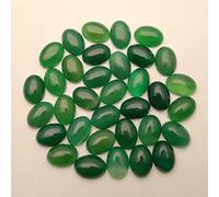 HZLXF1 50 unids/Lote de Cuentas de cabujón de Piedra Natural de ágata Verde for Accesorios de Anillo de joyería sin Agujero