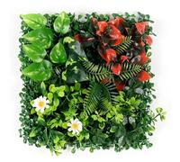 HZLXF1 Panel de Pared de Planta Artificial DIY, protección UV de Vida eterna, Hoja de Planta de Arce de simulación, Flor Realista, 1 ud.(Style D)