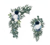 Hzoibyze 2 Piezas Arco Floral corativo con Flores Lifelike Colgante Pequeño y Gran Grisáceo para Arco O Letrero Acuado para Fiesta Jardín coración l Hogar
