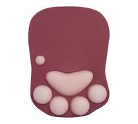 Hzoibyze Alfombrilla de Ratón con Diseño de Pata de, Fácil de Usar, Resistente Al Desgaste, Suave Y Creativa, con Soporte para La Muñeca, Ergonómica Par, Rojo