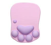 Hzoibyze Alfombrilla de Ratón con Diseño de Pata de, Fácil de Usar, Resistente Al Desgaste, Suave Y Creativa, con Soporte para La Muñeca, Ergonómica Par, Rosa Morado