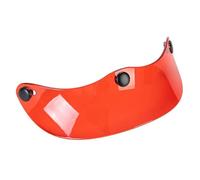 Hzoibyze Cubierta Universal para Visera de Casco con Instalación de 3 Broches, Repuesto para Visera Solar para Cascos 3/4, Rojo Transparente