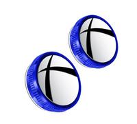 Hzoibyze Espejo Retrovisor Auxiliar Redondo para Detección de Puntos Ciegos, Ideal para Motocicletas, Camiones Y Motos de Nieve, Azul