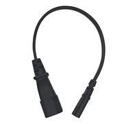 Hzoibyze Kit de Servidor PDU de PVC IEC320 C14 Macho a C7 Hembra, 30 Cm, 2 Clavijas, 1,9 Cm, Cuadrado