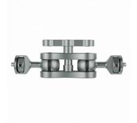 Hzoibyze Soporte de Cámara Reforzado para Montaje con Doble Bola y Bracket de Aleación de Aluminio Placa de Montaje Bracket Flexible Diseño para Instalaciones, Titanio, Brazo Mágico Pequeño Titanio