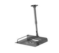 Hzoibyze Soporte de Techo con Bandeja para Cámara de Proyector, Altura Ajustable, Estructura Robusta, Ideal para Hoteles, Sala de Estar Y Hogar. Montaje en Par, Alto 40cm a 80cm
