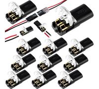 Hzopcw 10 conectores de alambre de cierre de clip rápido, conectores rápidos de alambre enchufable con hebilla de bloqueo, bloques de doble alambre para cable de bajo voltaje 18-22 AWG, tiras LED para