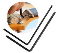 Hzopcw 2 llaves Allen de metal de 4 mm y 5 mm para guitarras Martin, llave hexagonal de extremo de bola extendida para ajuste de tornillo de tuerca de guitarra, color negro