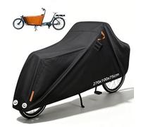 HZOUHONG Cubierta para bicicleta de carga, 270 x 100 x 75 cm, cubierta para bicicleta de carga para 2 ruedas, cubierta impermeable para lluvia, cubierta de carga de Oxford 420d