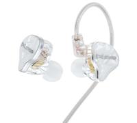 HZSOUND White Snow in Ear Monitor, Auriculares IEM de Alta fidelidad con Controlador LCP+PU de 10mm y Cable de 2pin Controlador dinámico para música, Juegos, Llamadas telefónicas(sin micrófono)