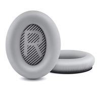 HZTCAM Almohadillas de repuesto profesionales para auriculares Bose QuietComfort 35 QC15 QC25 QC2 QC35/ Ae2 Ae2i Ae2w SoundTrue & SoundLink Over-Ear/Around-Ear / Cuero de proteína suave (plateado)