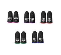 Hztuang 10 Piezas Fibra EléCtrica Superconductora para Dedos de Juegos 28 Puntas de los Dedos Transpirables de Tejida para Juegos MóViles