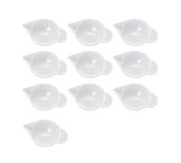 Hztuang 10 unidades serías dispensador de tazas de molde de silicona, mini taza de medición, herramientas de modulación para bricolaje resina epoxi artesanal