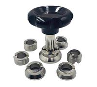 Hztuang Llave de Cierre Herramienta Impermeable Reloj Abrelatas Trasero 7 Tipos de Tamaño Herramientas de Reparación de Reloj Profesional Conjunto para, plateado y negro.
