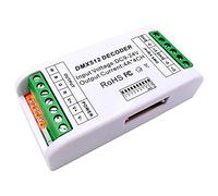 Hztuang Mini Decodificador DMX RGBW De 4 Canales 16A RGB RGBW Controlador De Tira DMX 512 Controlador De AtenuacióN para Luces De Tira LED DC9-24V