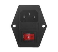 Hztuang nuevo 3 pines Iec320 C14 AC entrada enchufe macho enchufe de alimentación con interruptor fusible 10A 250V
