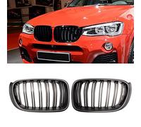 HZTWFC 1 par de parachoques delantero de carreras de repuesto rejillas de listón doble estilo de coche rejillas de riñón delanteras negras mate para BMW X3 X4 F25 F26 2014-2017