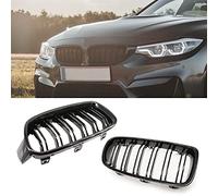 HZTWFC 1 par de rejillas de rejilla frontal de doble listón negro brillante riñón para BMW Serie 3 F30 F31 F35 2012-2017 estilo de coche