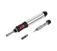 Hztyyier 4 en 1 Kit de Pluma de Hierro de Soldadura Inalámbrica de Gas Aleación de Aluminio Ajustable Temperatura Negro + Plata