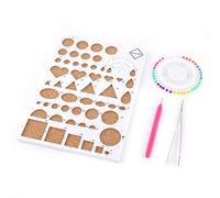 Hztyyier 4 Unids Herramientas de Quilling Kit de Accesorios Establecer Papel Plantilla Craft Board Art Craft Decoration Diseño de DIY Dibujo Herramienta(Blanco)