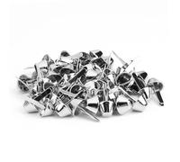 Hztyyier 50 piezas de pie de bolsa de remache de herramientas de placa de fondo, bolsa de pie, pie de metal plano, patas de cono con espárragos de hongo Spike remache (10 mm-)