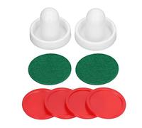 Hztyyier Accesorios para Empujadores de Air Hockeys, Hockey de Aire de Mesa Duradero y de Alto Impacto para una Experiencia de Juego Emocionante, 2 Empujadores, 2 Almohadillas, 4 Discos (#12)