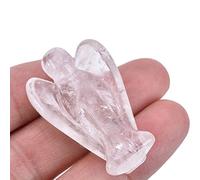 Hztyyier Ángel Guardián de Bolsillo Escultura de Estatuilla de ángel de Piedra Tallada Hecha a Mano Cristal Curativo Natural De Piedras Preciosas para la Decoración del Hogar(#2)