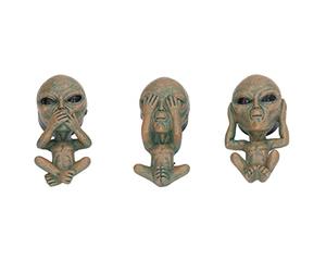 Hztyyier Auto -Air Ambientador Alienígena Resin Air Ambientador 3 Piezas para la Decoración del Clamp/Holder de Ventilación del Automóvil