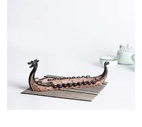 Hztyyier Barco de Dragón Hecho a Mano Tradicional para Palo de Incienso, Soporte para Quemador de Resina, Placa de Bandeja, Adornos de Barco de Estilo Vikingo Retro