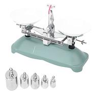 Hztyyier Báscula de Equilibrio mecánico de 100/500 Gramos con 5 g, 10 g, 20 g, 50 g, 100 g, 200 g Pesas para la Herramienta de Suministros de Laboratorio de Accesorios para experimentos (100g)