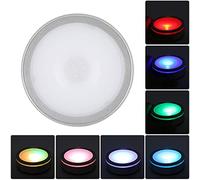 Hztyyier Base de luz LED Multicolor Round Show Stand Display Plate Base para 3D Crystal Glass Art Colorful Light Crystal Display Base Stand