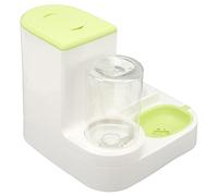 Hztyyier Bebedero para Gatos de 2,2 L, Dispensador de Alimentos, Dispensador de Agua para Perros con Tecnología de Gravedad Automática de 1 L, Amplia Aplicación (Green)