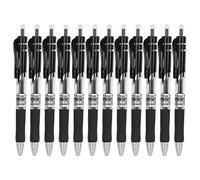 Hztyyier Bolígrafos de gel de 12 piezas Bolígrafos retráctiles Puntas de bala de 0.5 mm con agarre cómodo para el trabajo en el hogar de la escuela de oficina(Negro)