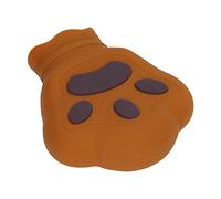 Hztyyier Bolsa de Agua Caliente de Silicona con Forma de Oso, Botella Calefactora para Microondas para Aliviar las Molestias + Accesorios Portátiles para Calentar el Invierno (marrón claro)