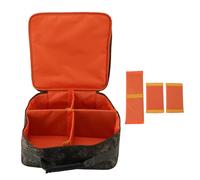 Hztyyier Bolsa de Almacenamiento de Gran Capacidad de Pesca Ajustable 4 Compartimentos Ajustables con Múltiples Inserciones de Bolsillo Acolchadas y Divisores para Pesca con (Patrón de