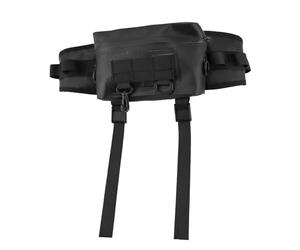 Hztyyier Bolsa de Aparejos de Pesca Impermeable, Riñonera de Pesca con Correa Ajustable, Riñonera de para Senderismo Al Aire Libre, Material de PVC para Escalada (Black)