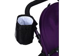 Hztyyier Bolsa de biberón, 1pc Seguro No tóxico Mantener el Color Negro Caliente Bebida Botella de Agua Soporte Universal para Cochecito de bebé Bolsa de Taza de Aislamiento